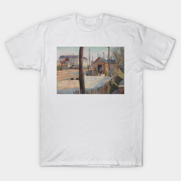 Railway Junction Near Bois-Colombes by Paul Signac T-Shirt by Classic Art Stall